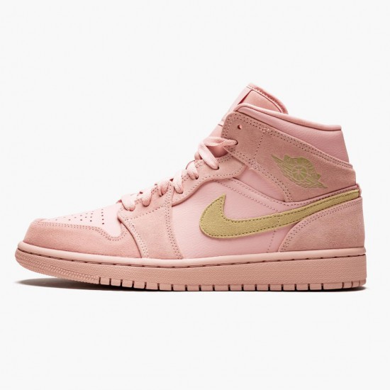 Repsneakers Air Jordan 1 Mid Coral Gold 852542-600 Shoes