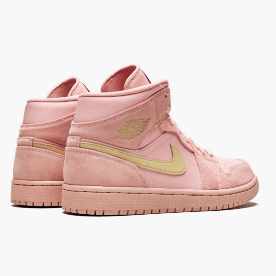 Repsneakers Air Jordan 1 Mid Coral Gold 852542-600 Shoes