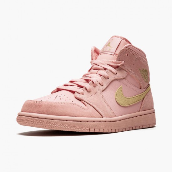 Repsneakers Air Jordan 1 Mid Coral Gold 852542-600 Shoes