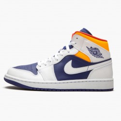 Repsneakers Air Jordan 1 Mid Royal Blue Laser Orange 554724-131 Shoes