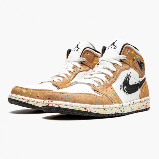 Repsneakers Air Jordan 1 Mid SE Brushstroke DA8005-100 Shoes