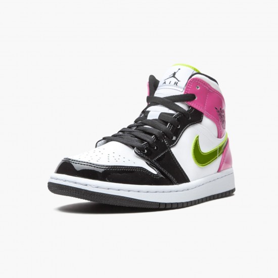 Repsneakers Air Jordan 1 Mid White Black Cyber Pink CZ9834-100 Shoes