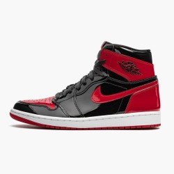 Repsneakers Air Jordan 1 Retro High OG Patent Bred Red 555088-063 Shoes