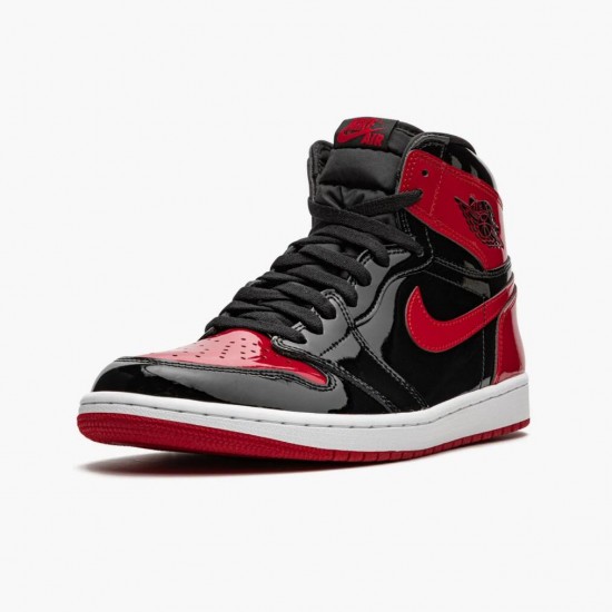 Repsneakers Air Jordan 1 Retro High OG Patent Bred Red 555088-063 Shoes