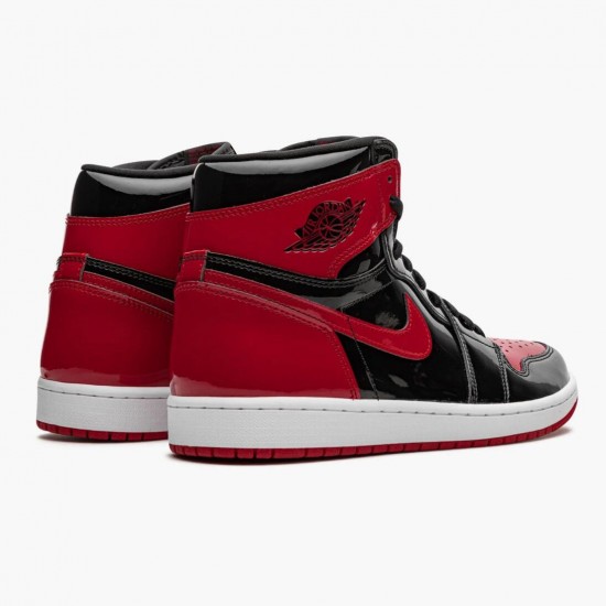 Repsneakers Air Jordan 1 Retro High OG Patent Bred Red 555088-063 Shoes