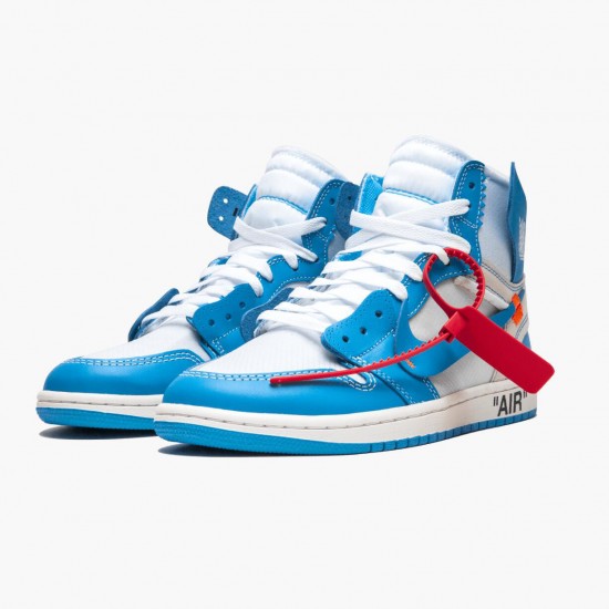 Repsneakers Air Jordan 1 Retro High Off-White University Blue AQ0818-148 Shoes