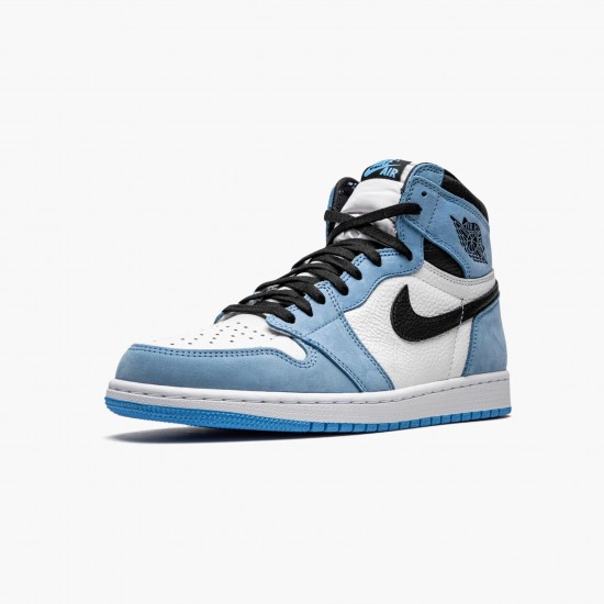 Repsneakers Air Jordan 1 Retro High White University Blue Black 555088-134 Shoes