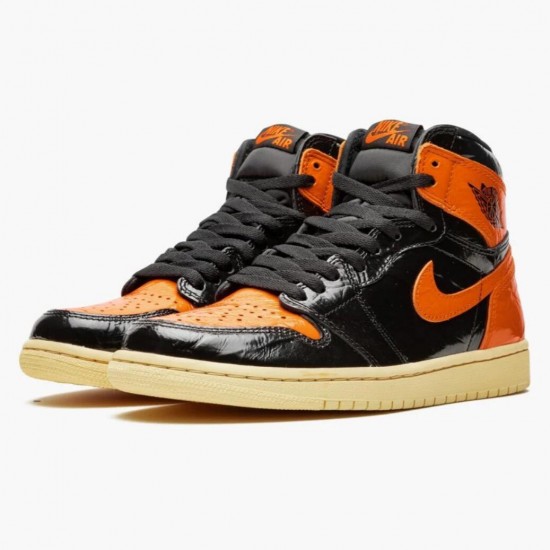 Repsneakers Air Jordan 1 Retro Shattered Backboard BlackPale Vanilla Starfish 555088-028 Shoes