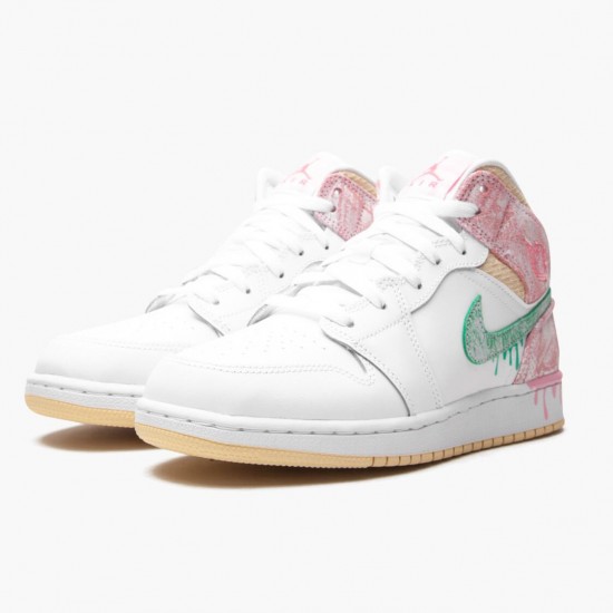 Repsneakers Air Jordan 1 Mid SE GS Ice Cream DD1666-100 Shoes