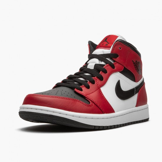 Repsneakers Air Jordan 1 Mid Chicago Black Toe 554724-069 Shoes