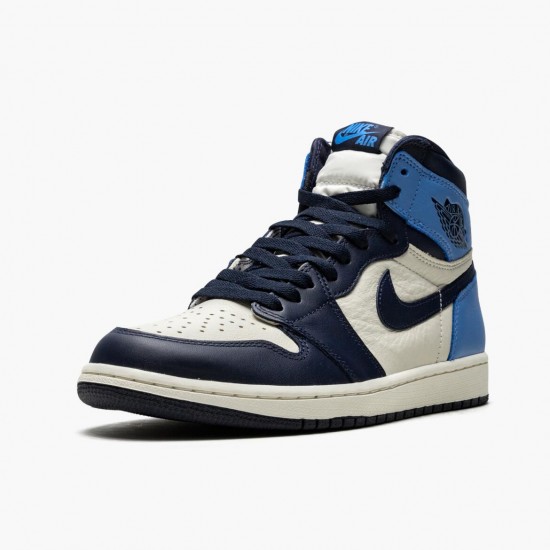 Repsneakers Air Jordan 1 Retro High OG Obsidian University Blue 555088-140 Shoes