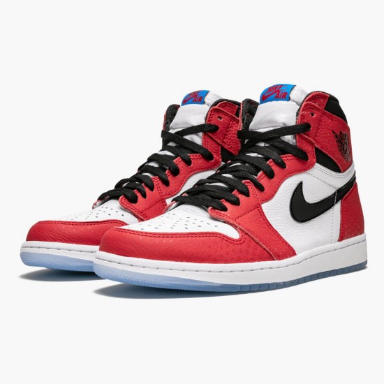 Repsneakers Air Jordan 1 Retro High Spider Man Origin Story 555088-602 Shoes