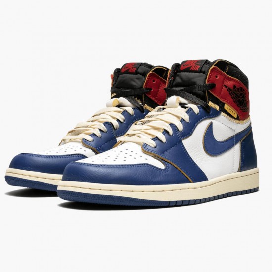 Repsneakers Air Jordan 1 Retro High Union Los Angeles Storm Blue BV1300-146 Shoes