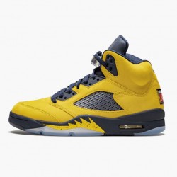 Repsneakers Air Jordan 5 Retro Michigan 2019 AmarilloCollege Navy CQ9541-704 Shoes