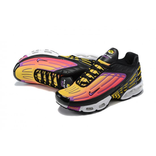 Repsneakers Nike Air Max Plus 3 (W/M) Sports Shoes Black Yellow and Purple CJ9684-003