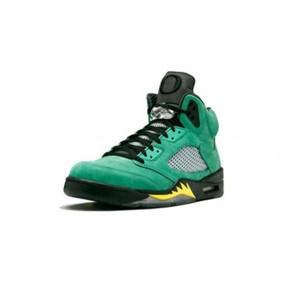 Repsneakers Jordan 38 High Retro Oregon Ducks BLACK/YELLOW STRIKE-AP GREEN BLACK 454803 535 Cheap