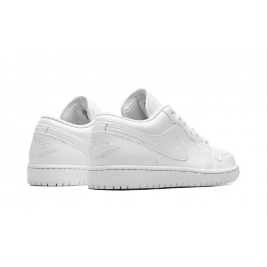 Nike Air Jordan 1 Low Mens Triple White 553558-136 Shoes