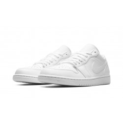 Nike Air Jordan 1 Low Mens Triple White 553558-136 Shoes